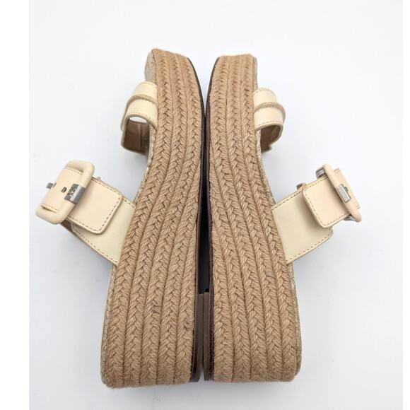 Sam Edelman Carson Platform Wedge Espadrille Slide Sandal Cream US8.5 EU39 - Picture 10 of 12